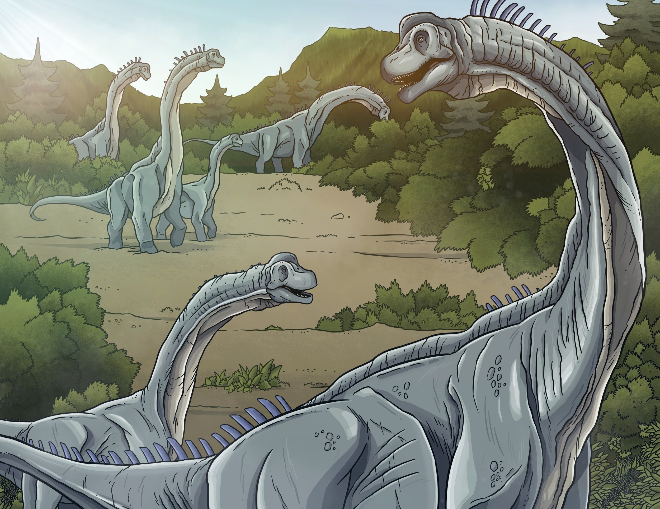 Brachiosaurus herd. 