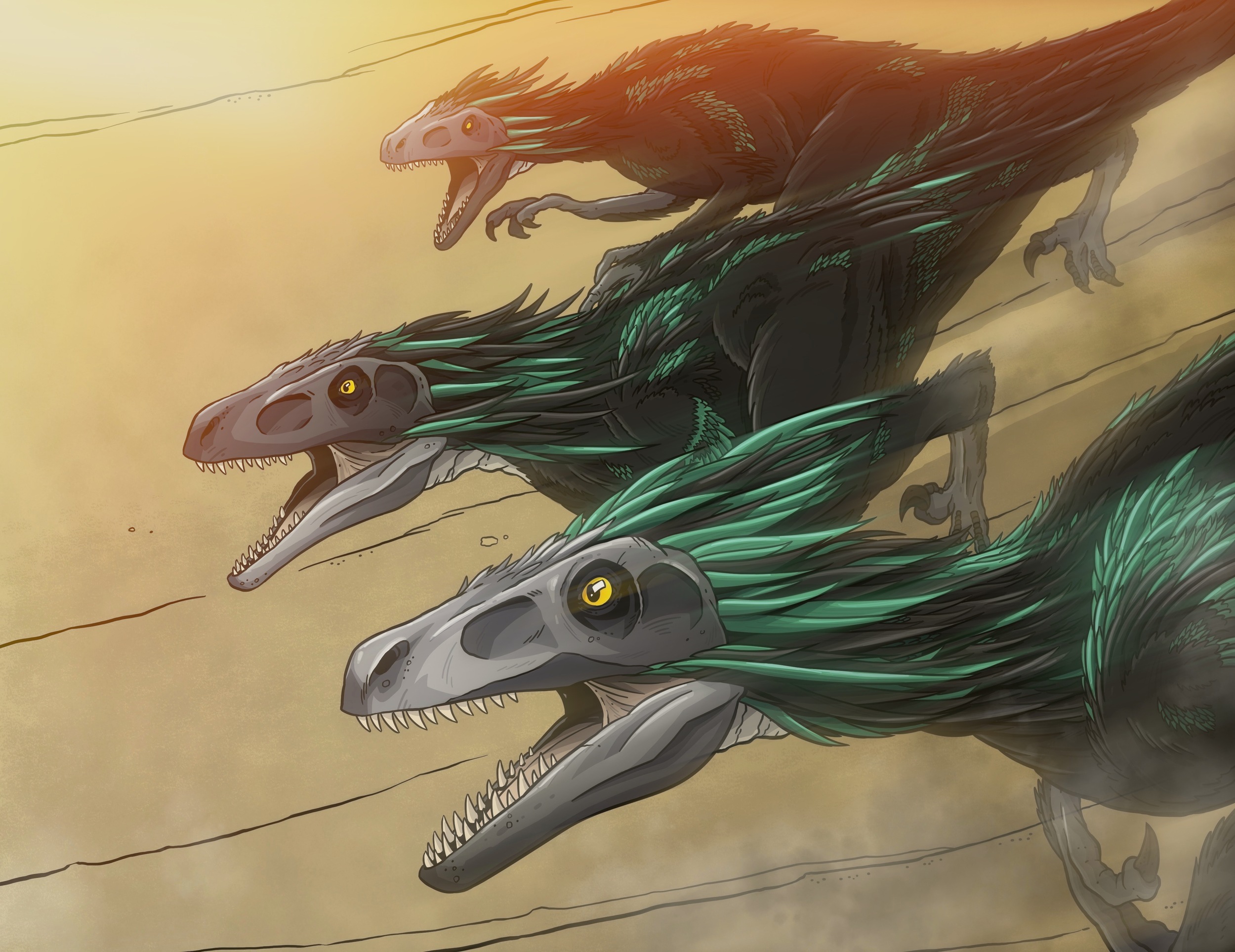 Dromaeosaurs! Run for your life!