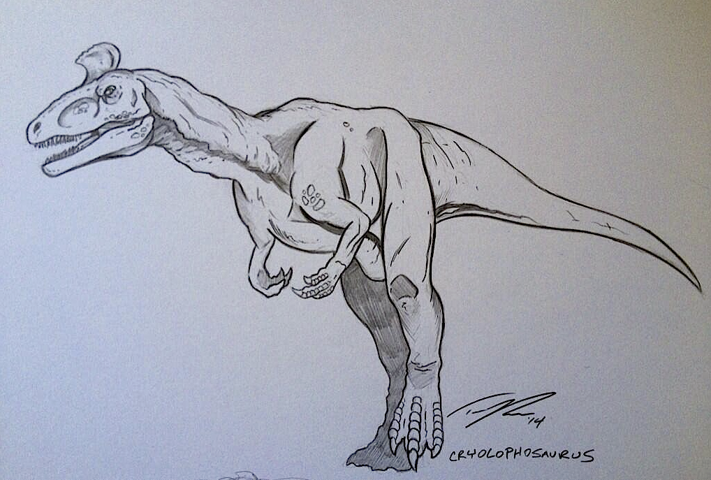 The terror of the Triassic, Cryolophosaurus. 