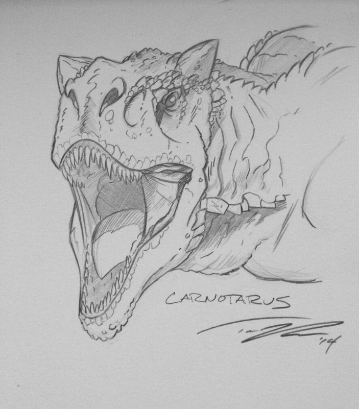 I can't believe it, but this was the first Carnotaurus I've ever drawn. 
