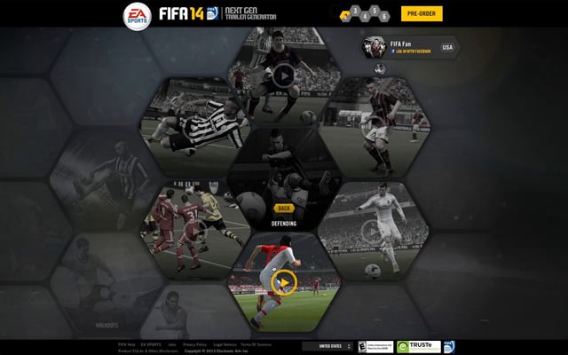 EA SPORTS FIFA Next Gen Micro Site Design / Walk Through