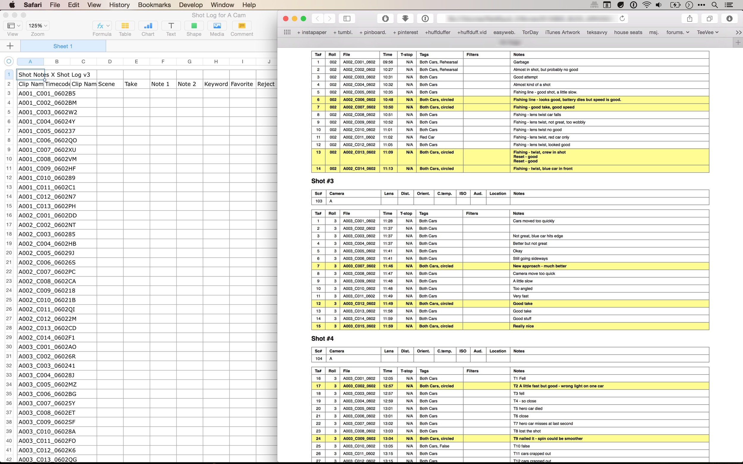 Comparing the CSV and Shot Report
