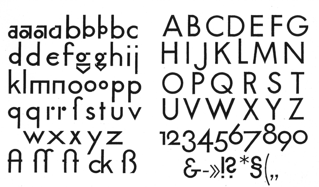 Paul Renner’s original drawings for Futura.