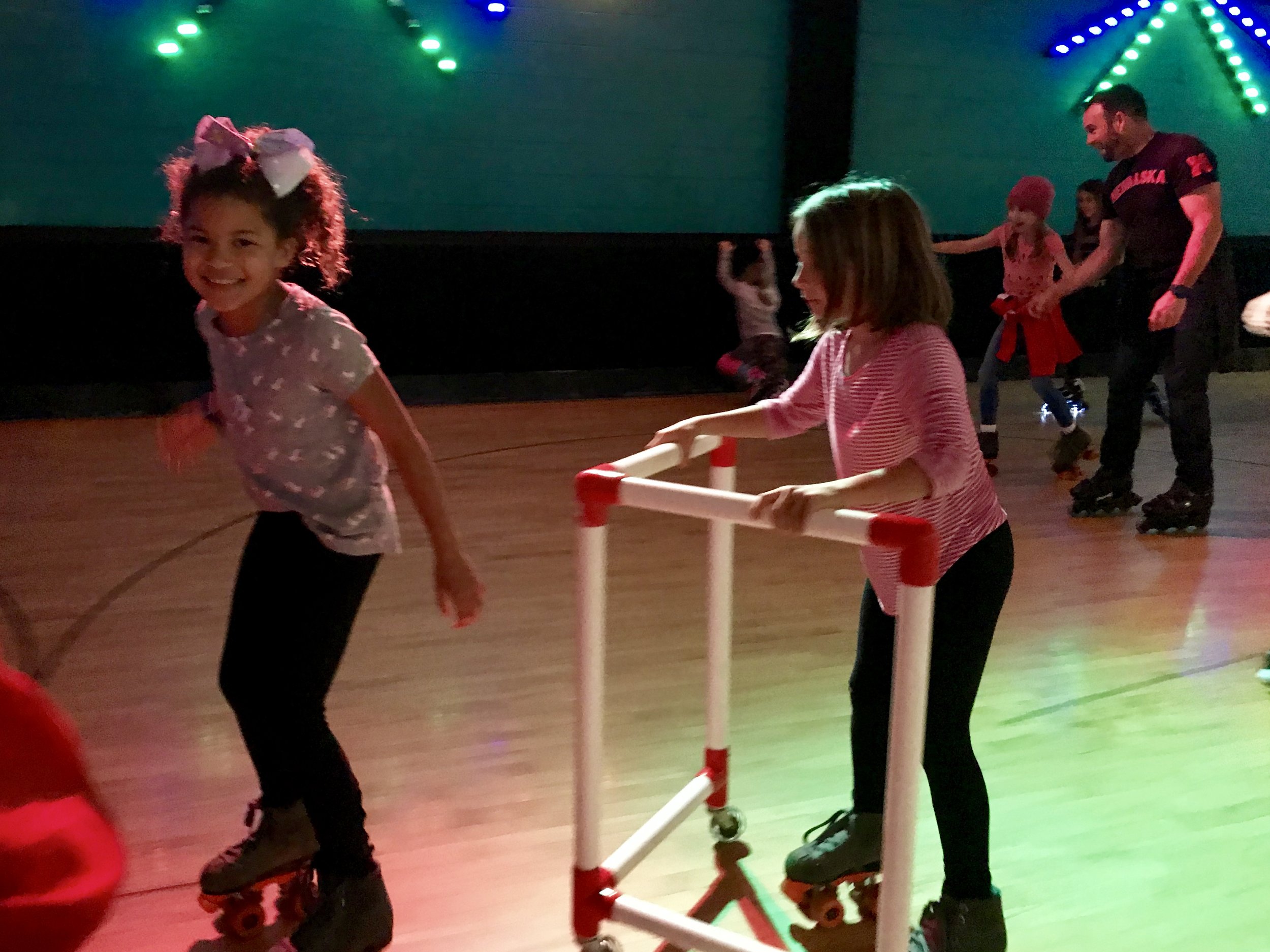 Kids skating from skate night