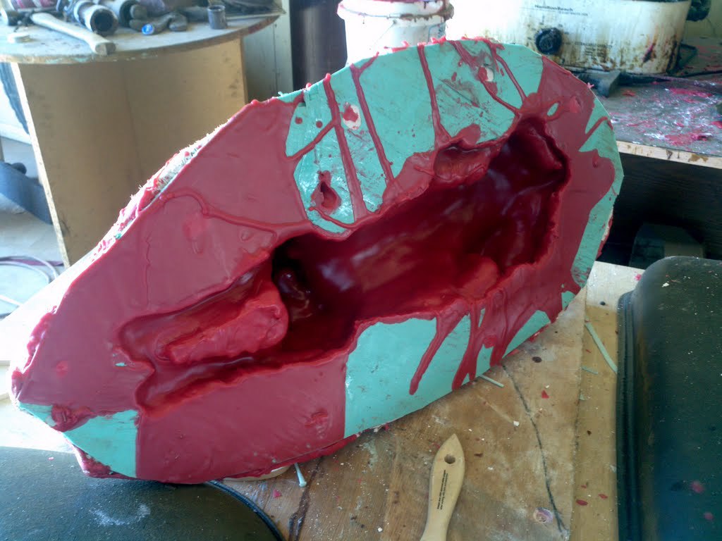 The wax poured to a thickness of 1/4 inch