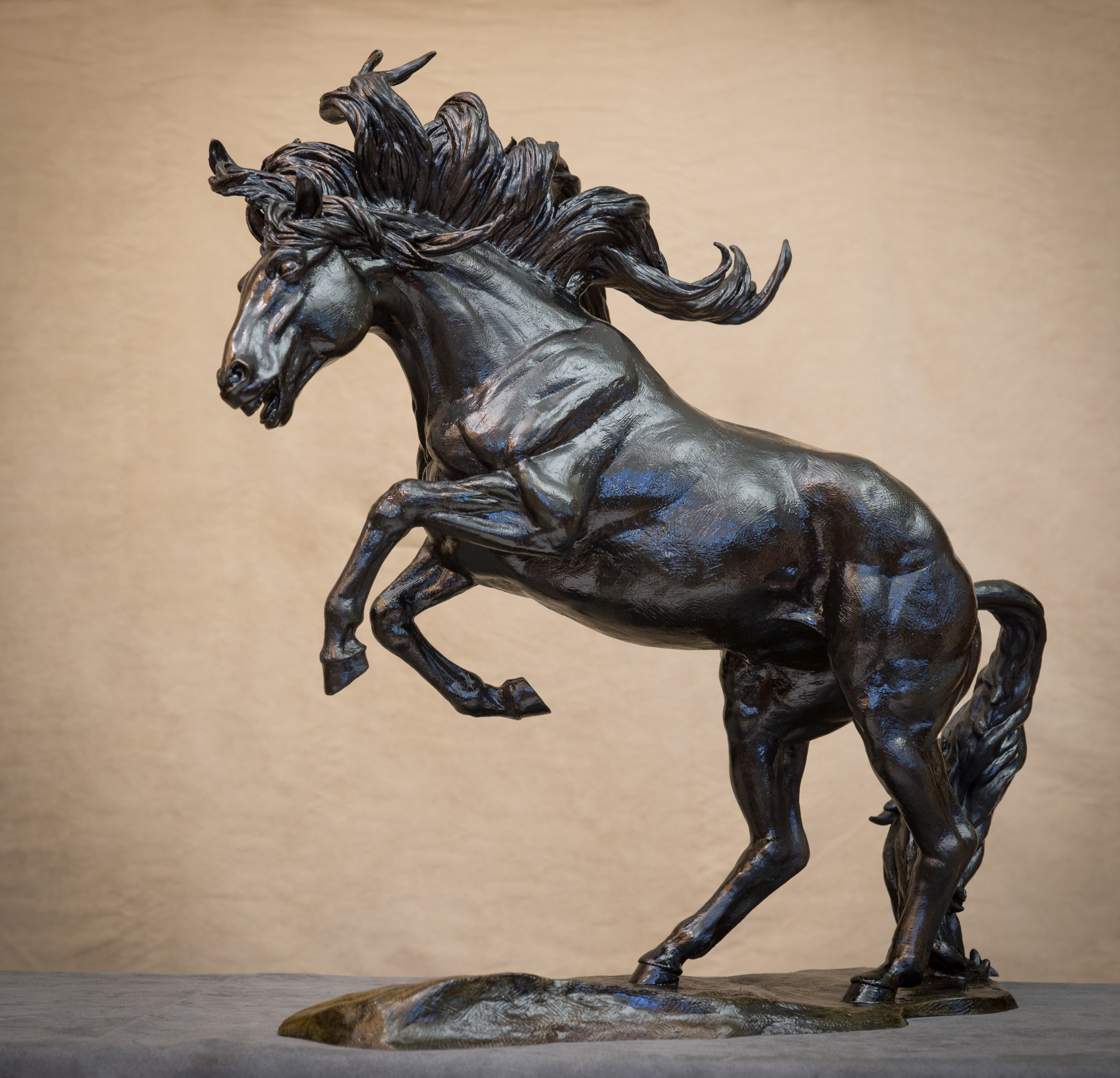Running Free Horse bronze sculpture by Terrence Robertson-Fall