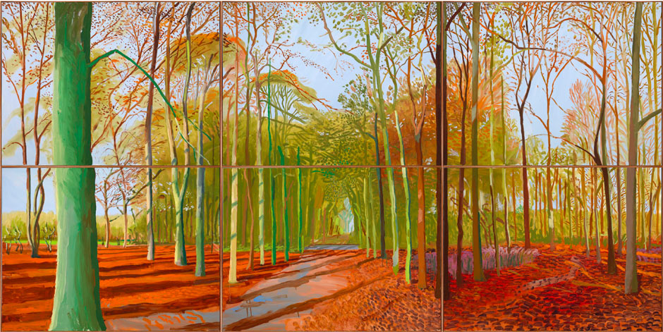 Woldgate Woods, 21, 23 & 29 November 2006, © David Hockney; Photo Credit: Richard Schmidt