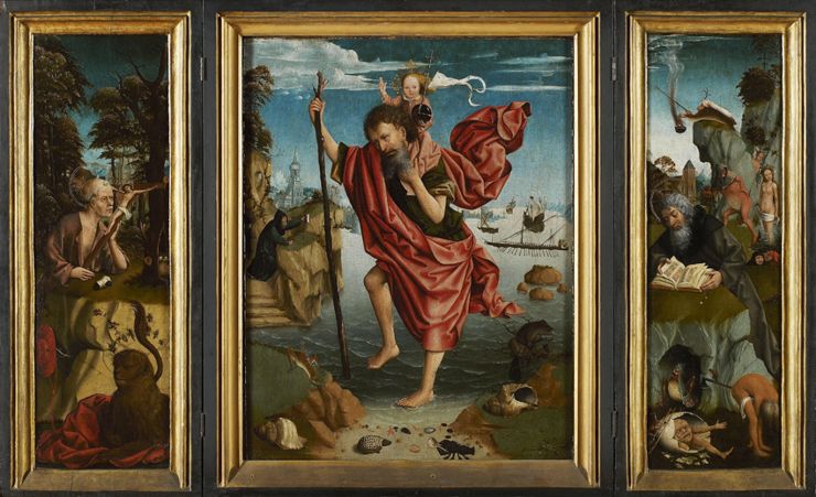 Meester van de Heiligenfiguren, Verzoeking van Sint-Antonius , Brugge, ca. 1510-1520 (© Museum Mayer van den Bergh)