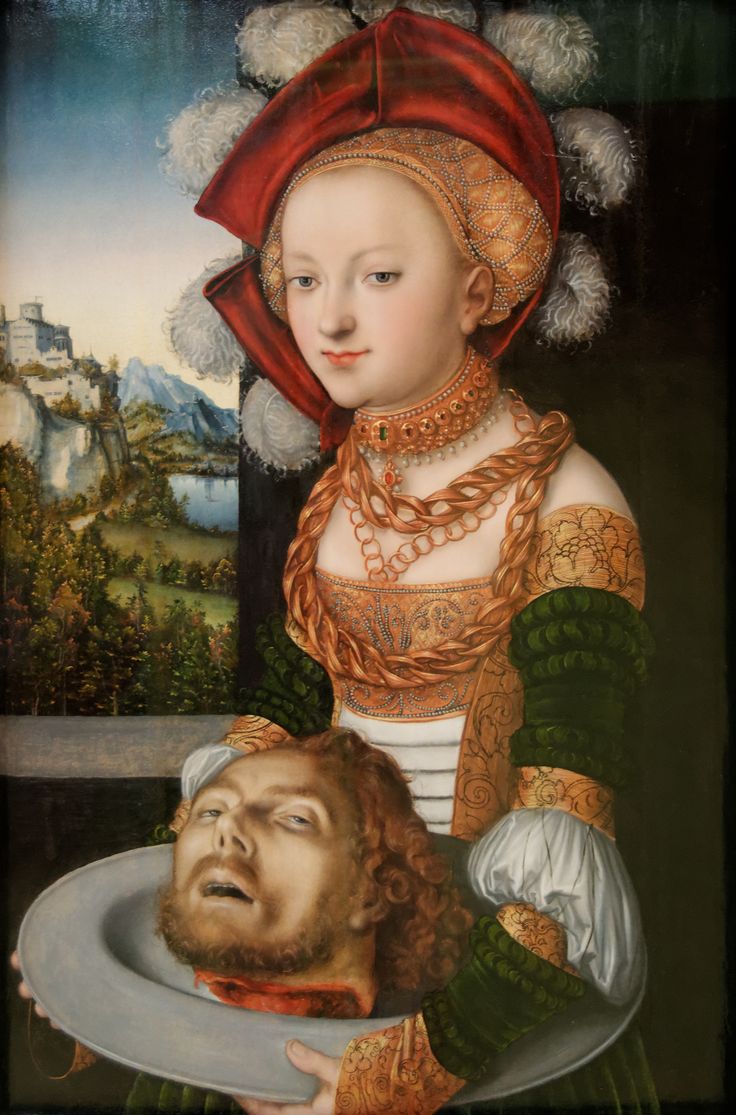 Lucas Cranach de Oude, Salome met het hoofd van Johannes de Doper , 1526-1530