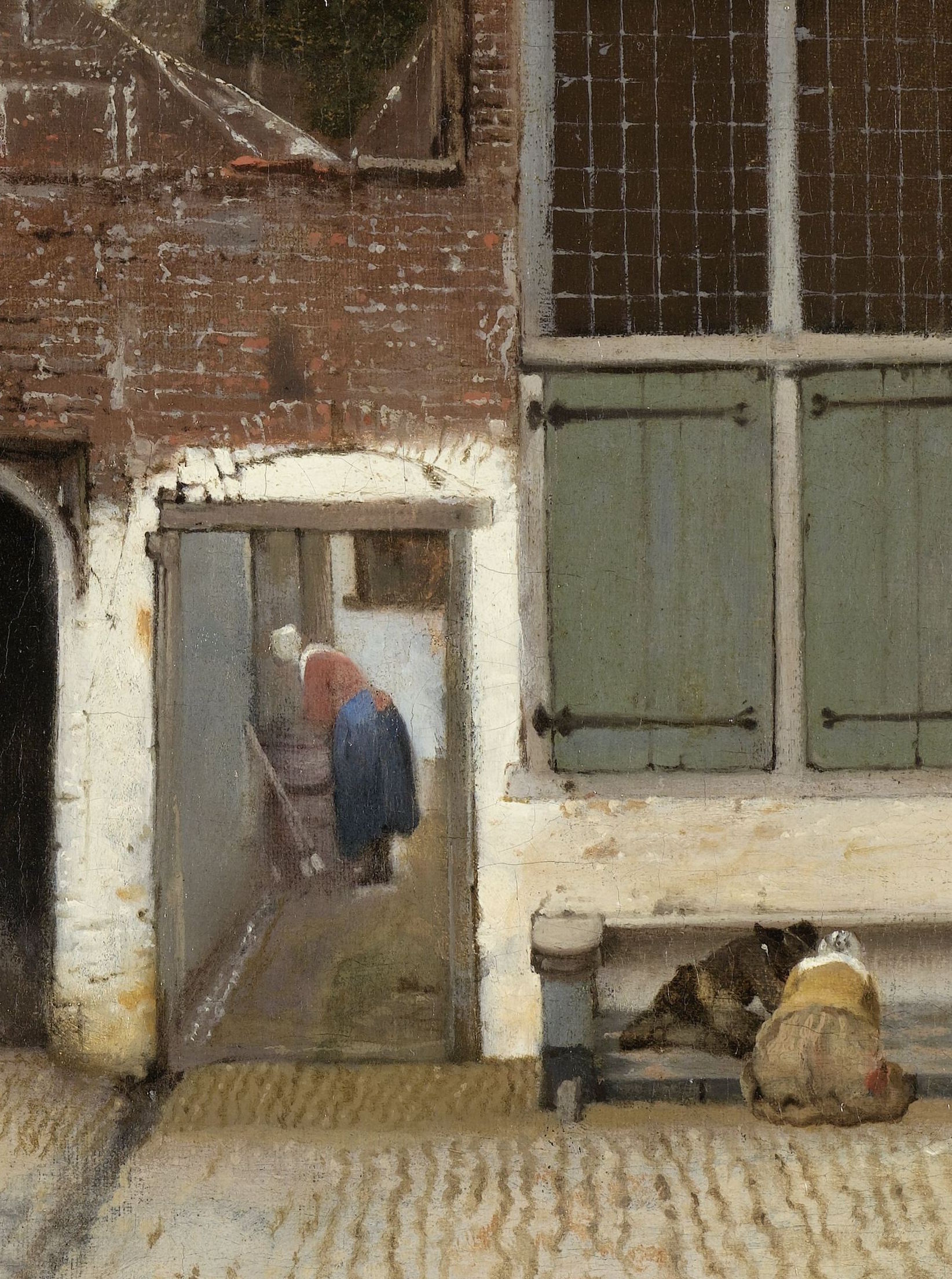 Detail van de Penspoort (Johannes Vermeer, Het Straatje , ca. 1658 - © Rijksmuseum, Amsterdam)