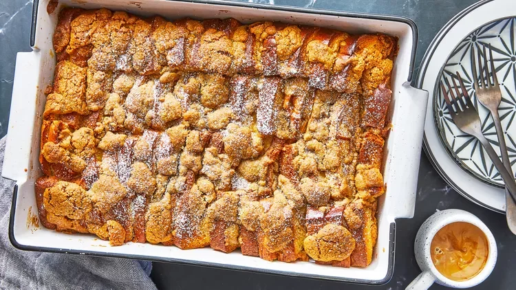 Maple Pecan French Toast Bread Pudding (v)
