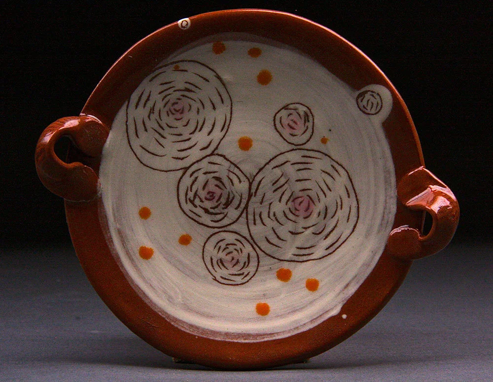 Spice Plate with Handles and Circles