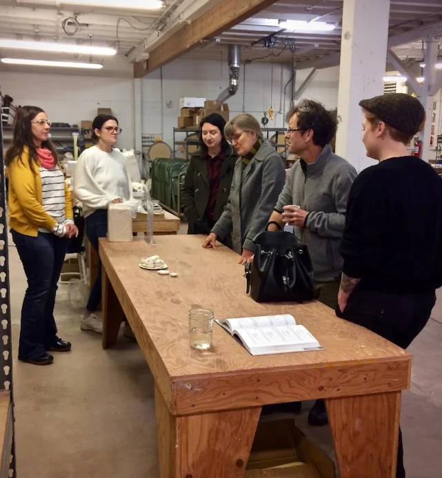 Participating artists (L>R): Gretchen Vaudt, Chloe Kesten, Kate MacDowell, Judy Hill, J D Perkin, Lorren Lowrey, Ben Skiba (not pictured), Joanna Bloom (not pictured), Thomas Orr (not pictured).
