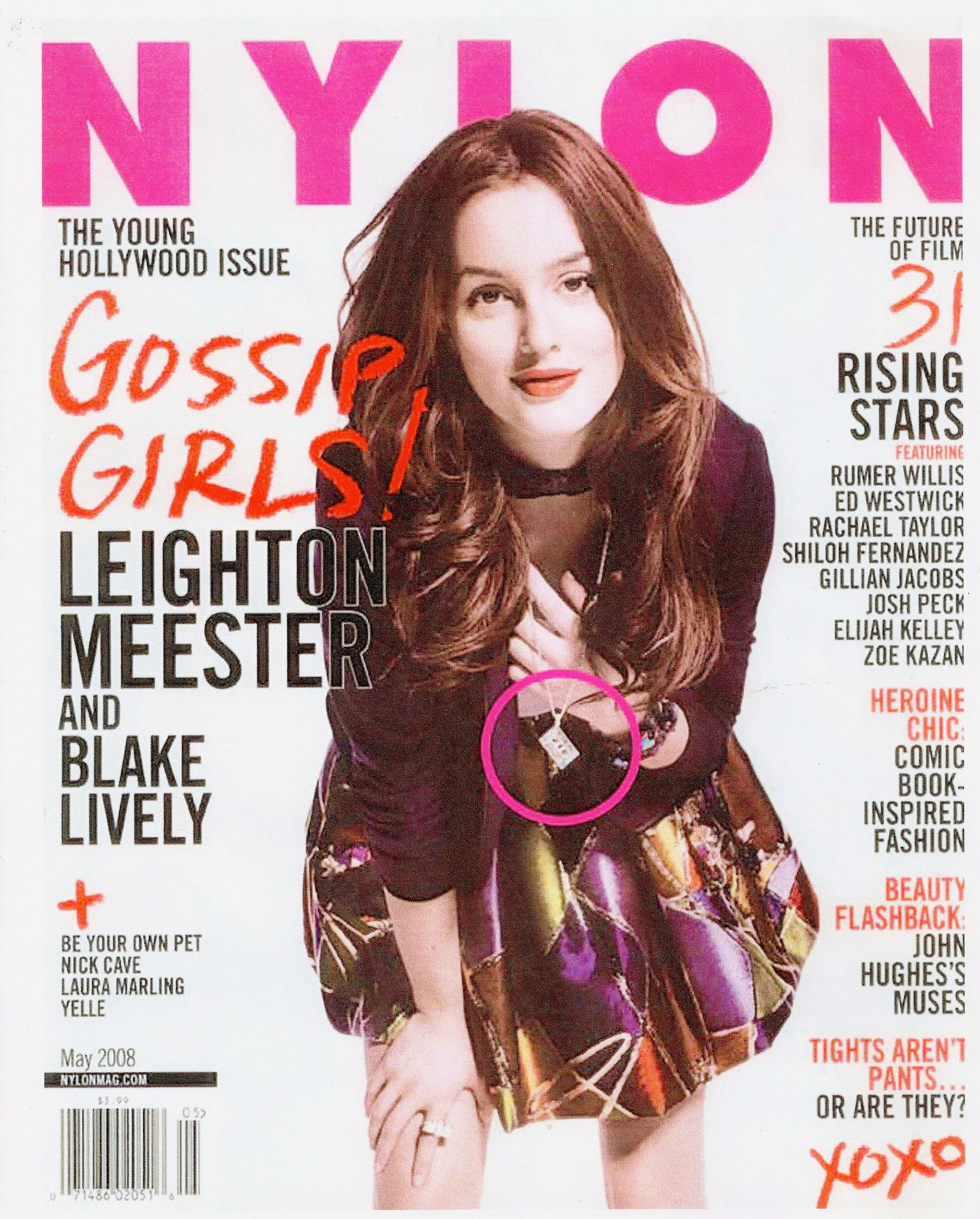 Nylon Magazine with Leighton Meester wearing Nylon Jewelry