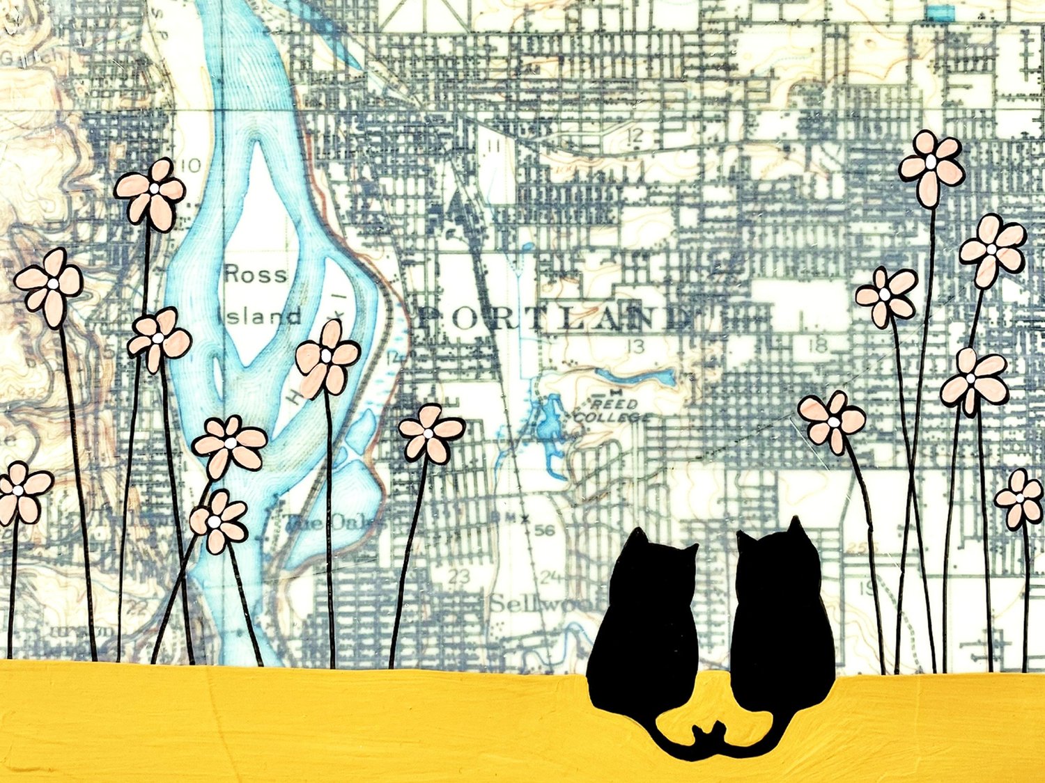 Rachel Stack Map Rachel Austin Map Art Prints — Rachel Ann Austin