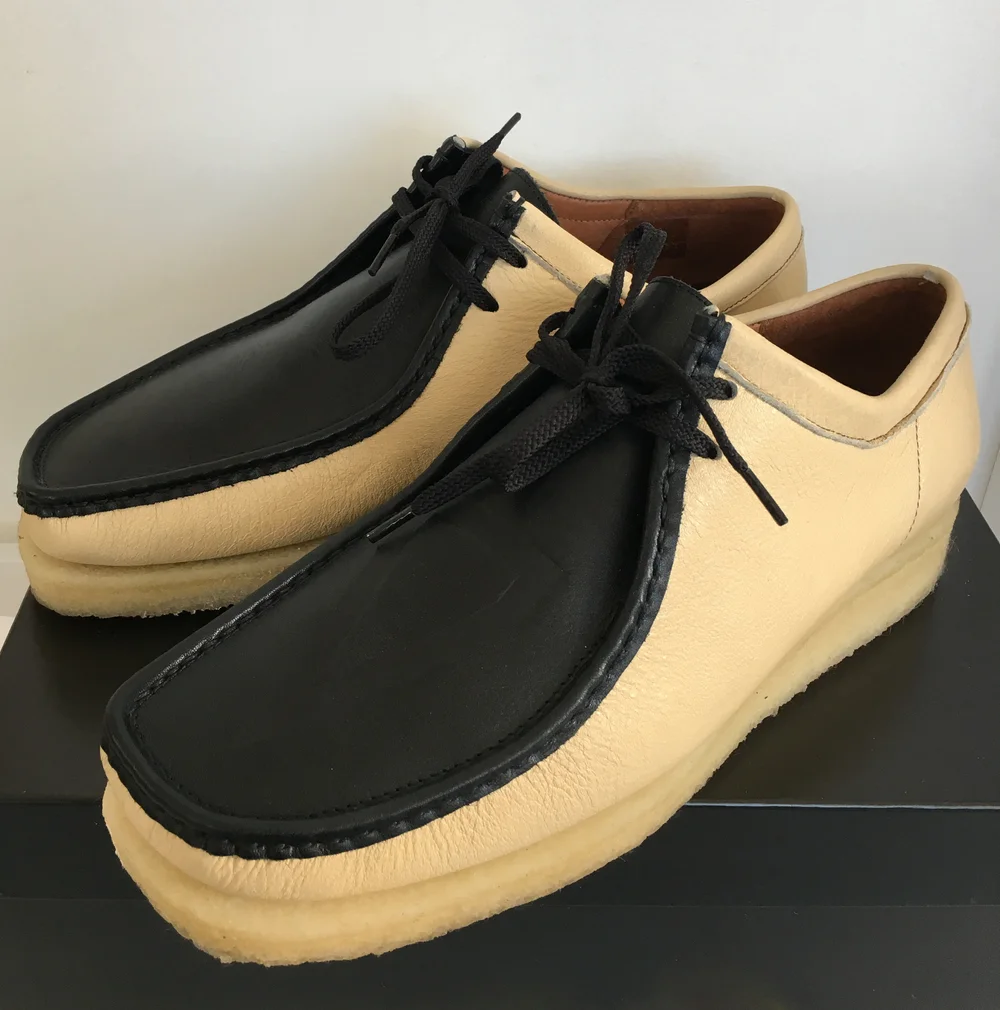 PADMORE AND BARNES P204 BLACK LEATHER/BONE ELK LEATHER — All  display picture 1