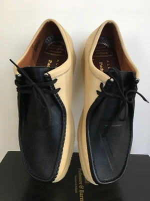 PADMORE AND BARNES P204 BLACK LEATHER/BONE ELK LEATHER — All  display picture 2