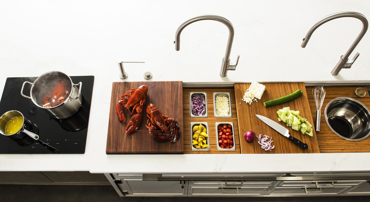 cooking with a galley workstation