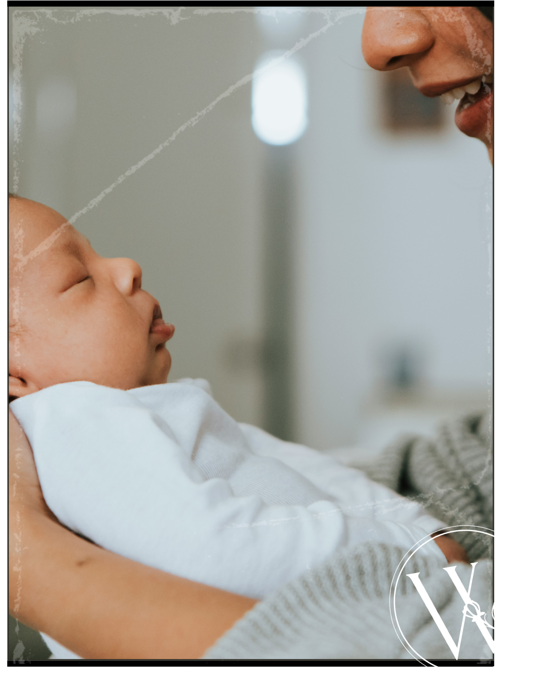 An expert postpartum doula with Wildflower Doula Services holds a newborn in the Vancouver Metro area.
