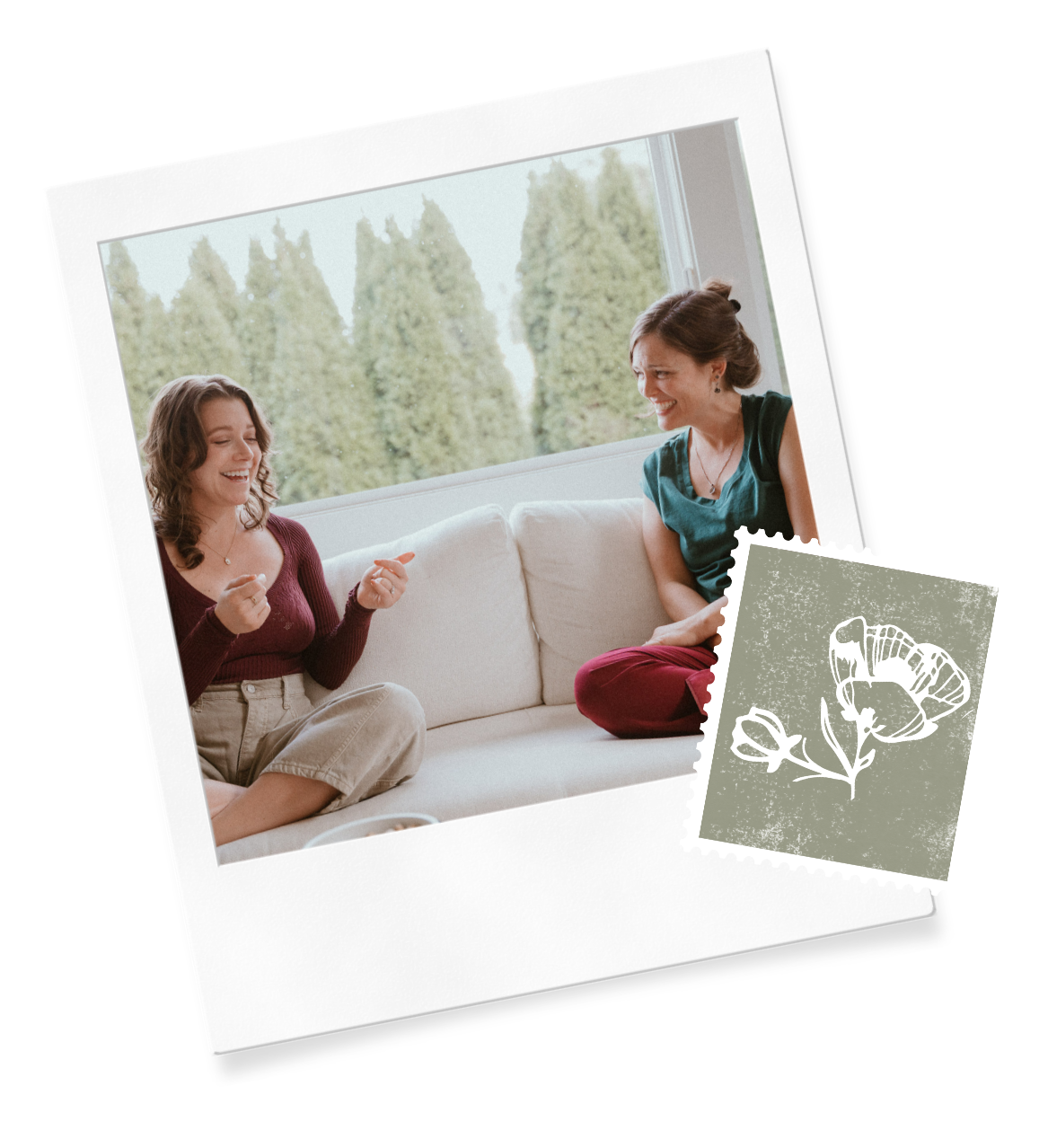 Julia-Rose Scianna, expert postpartum doula meets with a client in the Portland, Oregon.