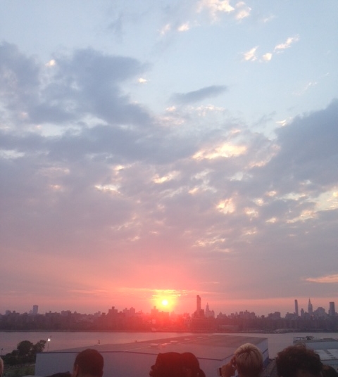 The view from one of my favorite spots in Brooklyn. The top of the Wythe Hotel celebrating the day I was born. BLISS.