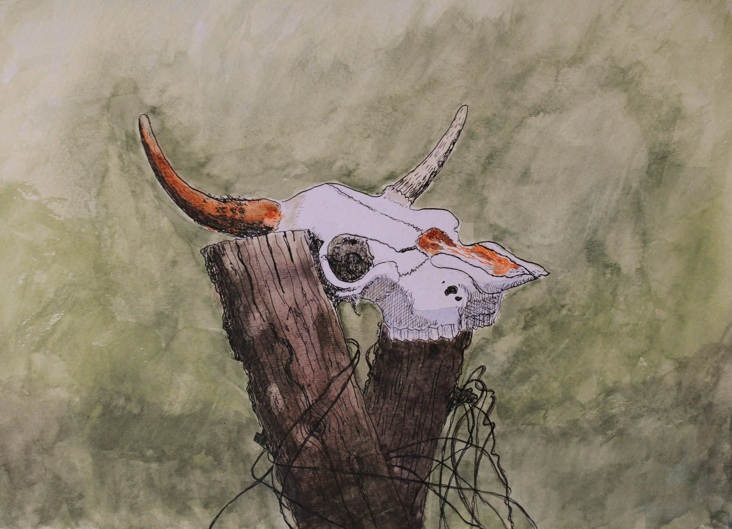 Skull on Post