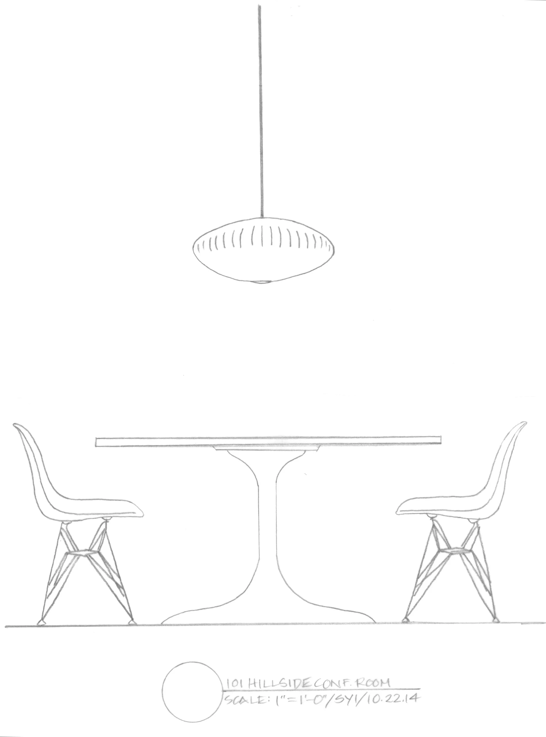 25" George Nelson Saucer Lamp from YLighting