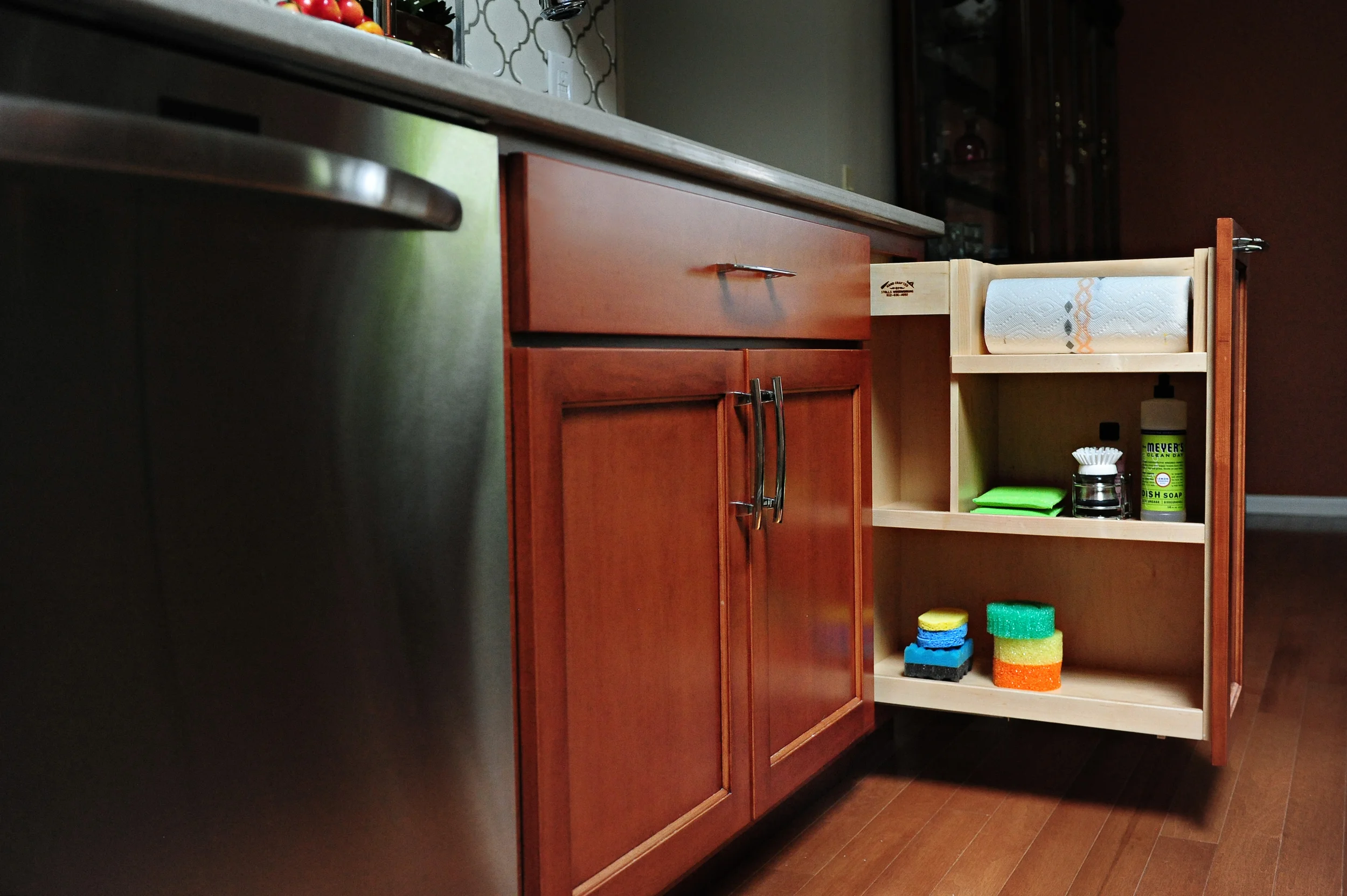 Top Knobs Polished Chrome Sanctuary handles.