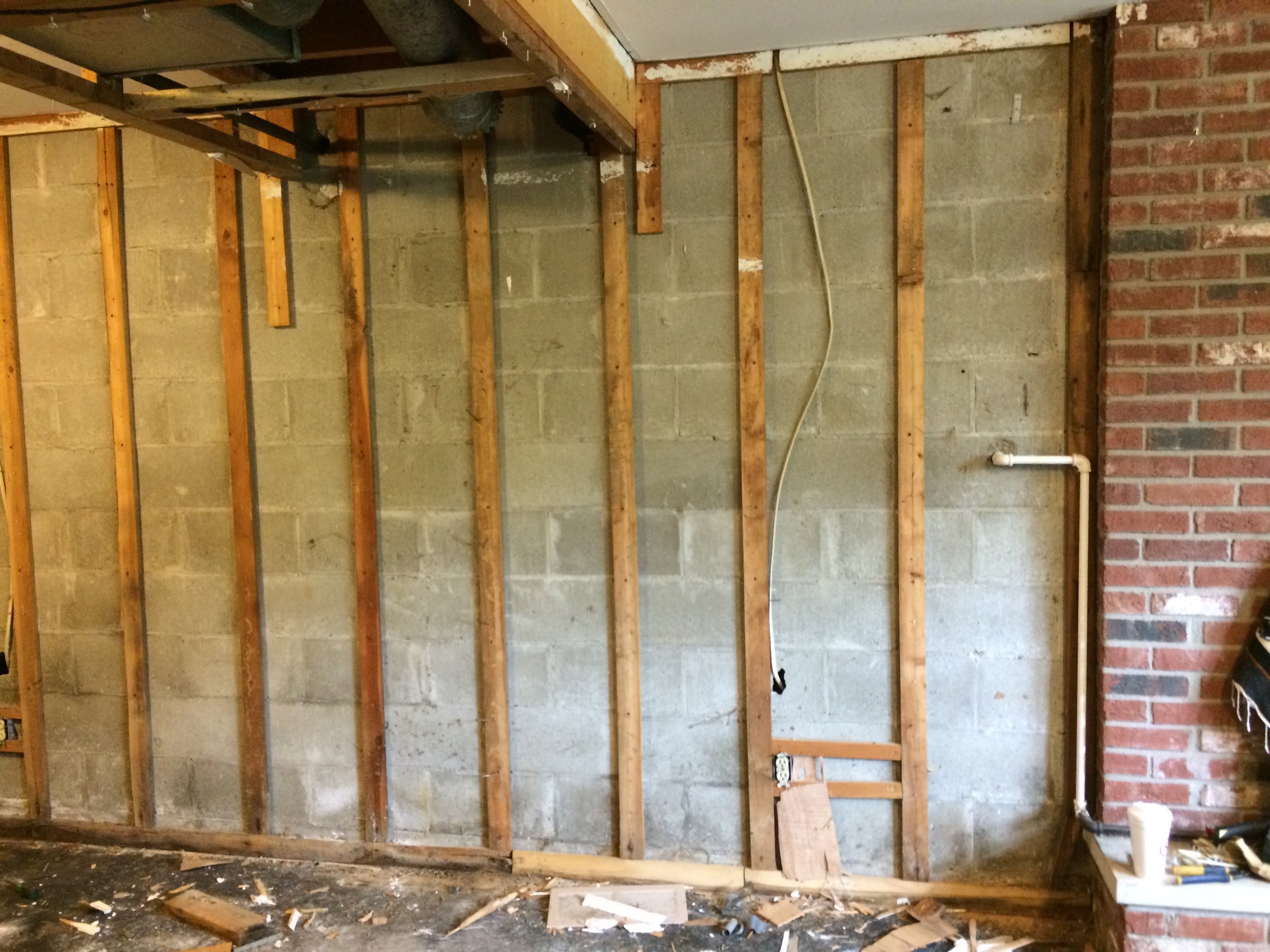 Progress. As you can see, no insulation. Insulation was added to this room to help make it more comfortable.