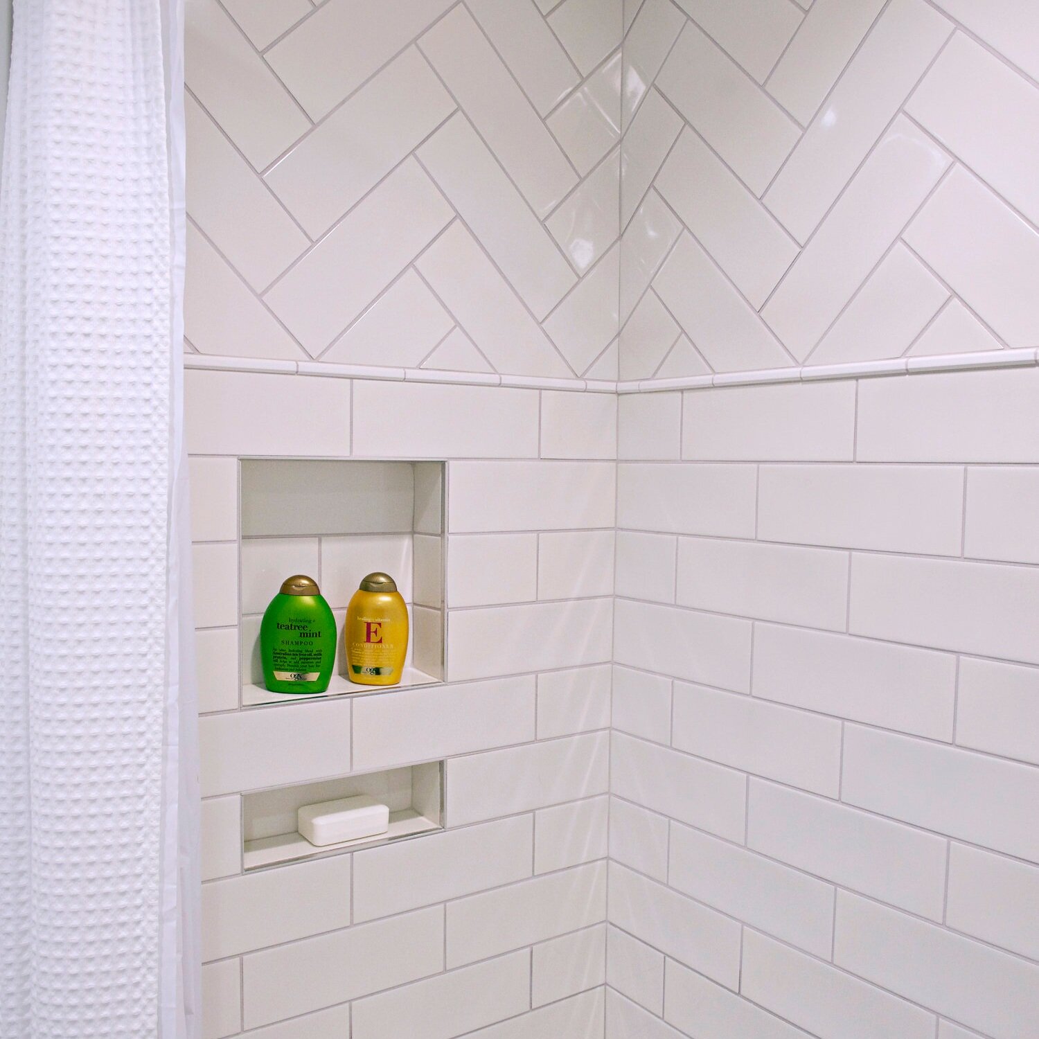 It S The End Of Tile As We Know And, How To Tile A Shower Niche With Pencil Trim