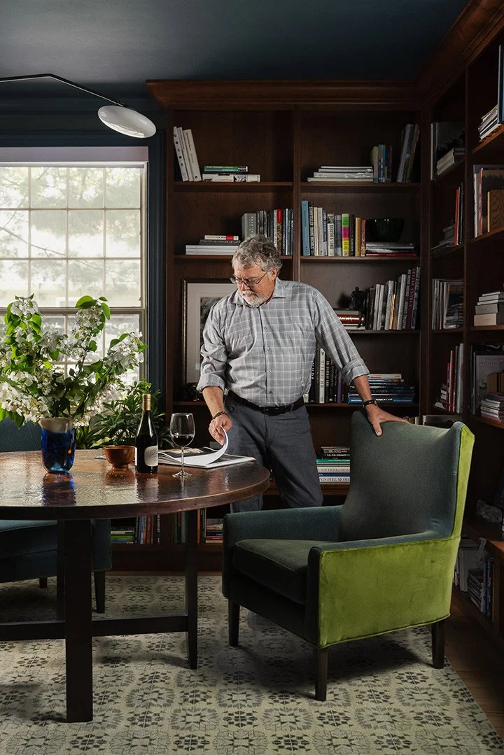 a-good-vintage-office-man-mahogany-table-doorway-library-green-velvet-chair.jpg