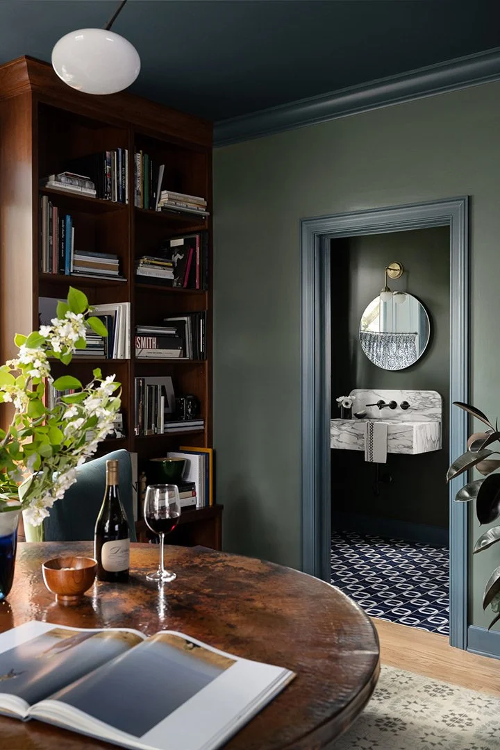 a-good-vintage-office-mahogany-table-doorway-library-green-velvet-chair.jpg