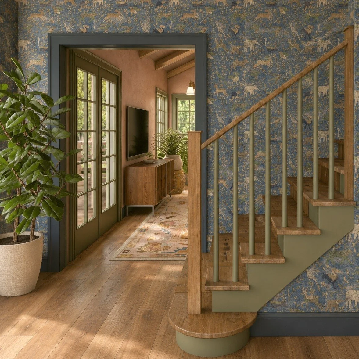 Welcome to our love-hate relationship with AI, friends. Behold its renders of our latest conceptual design, presented and approved this week with so much contagious happiness!  The universe has gifted this proud but tired home in Elm Heights really w