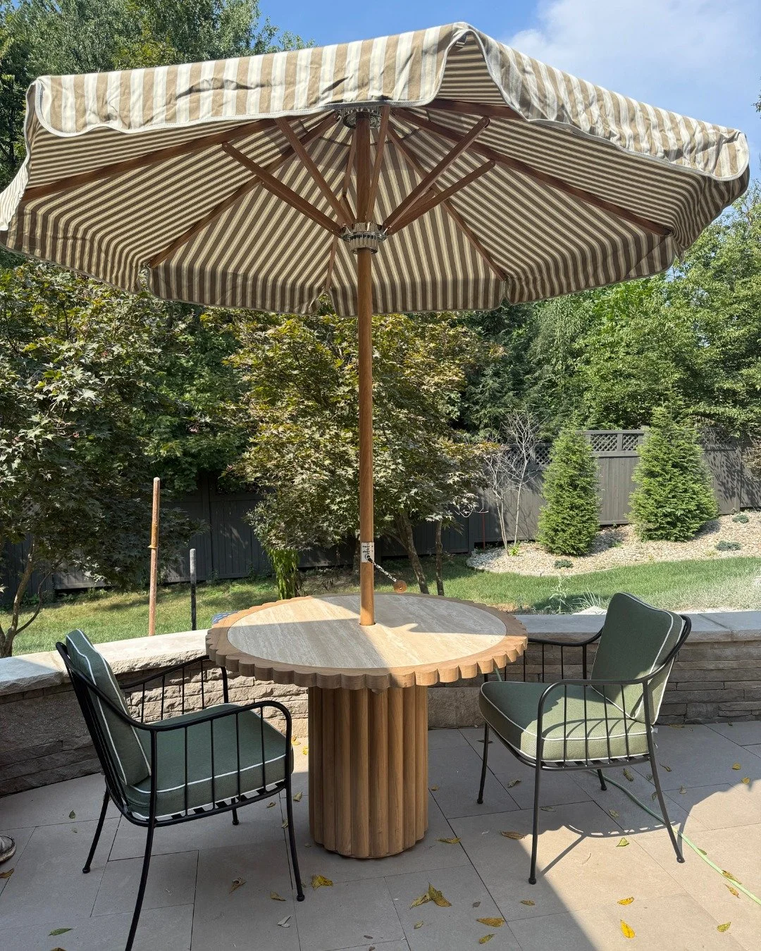 This is a terrible week in Indiana to sing the praises of outdoor rooms, but actually? If you use it for breakfast coffee and evening cocktails, and you have an umbrella and awning for shade, a well-appointed patio is a good thing to have even in the