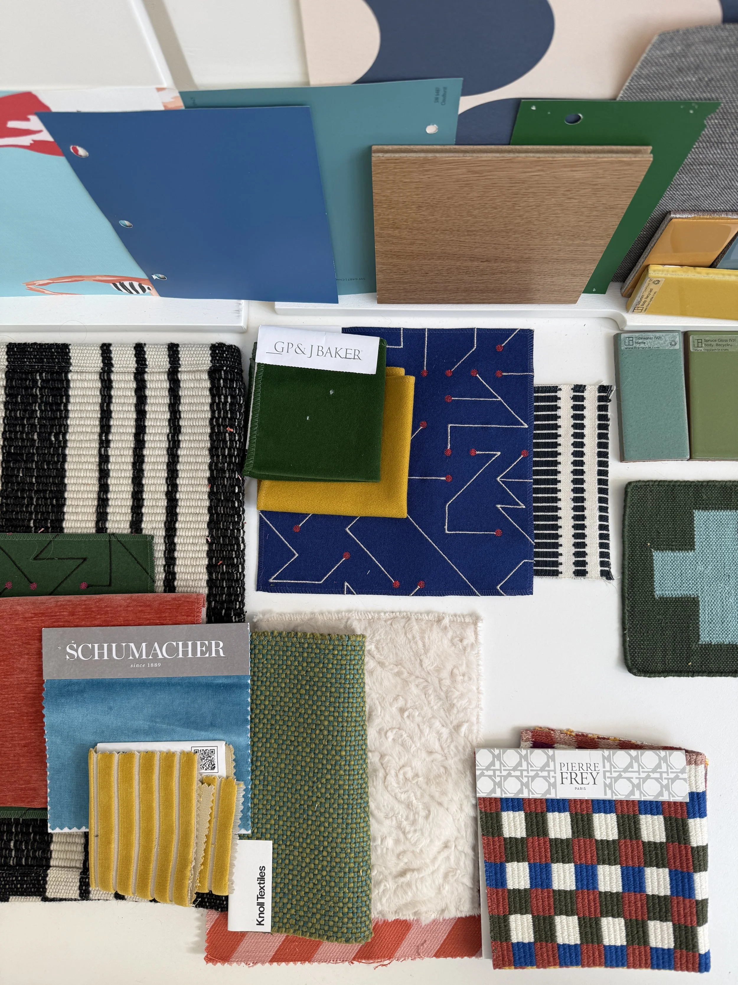 Midcentury modern colorful palette