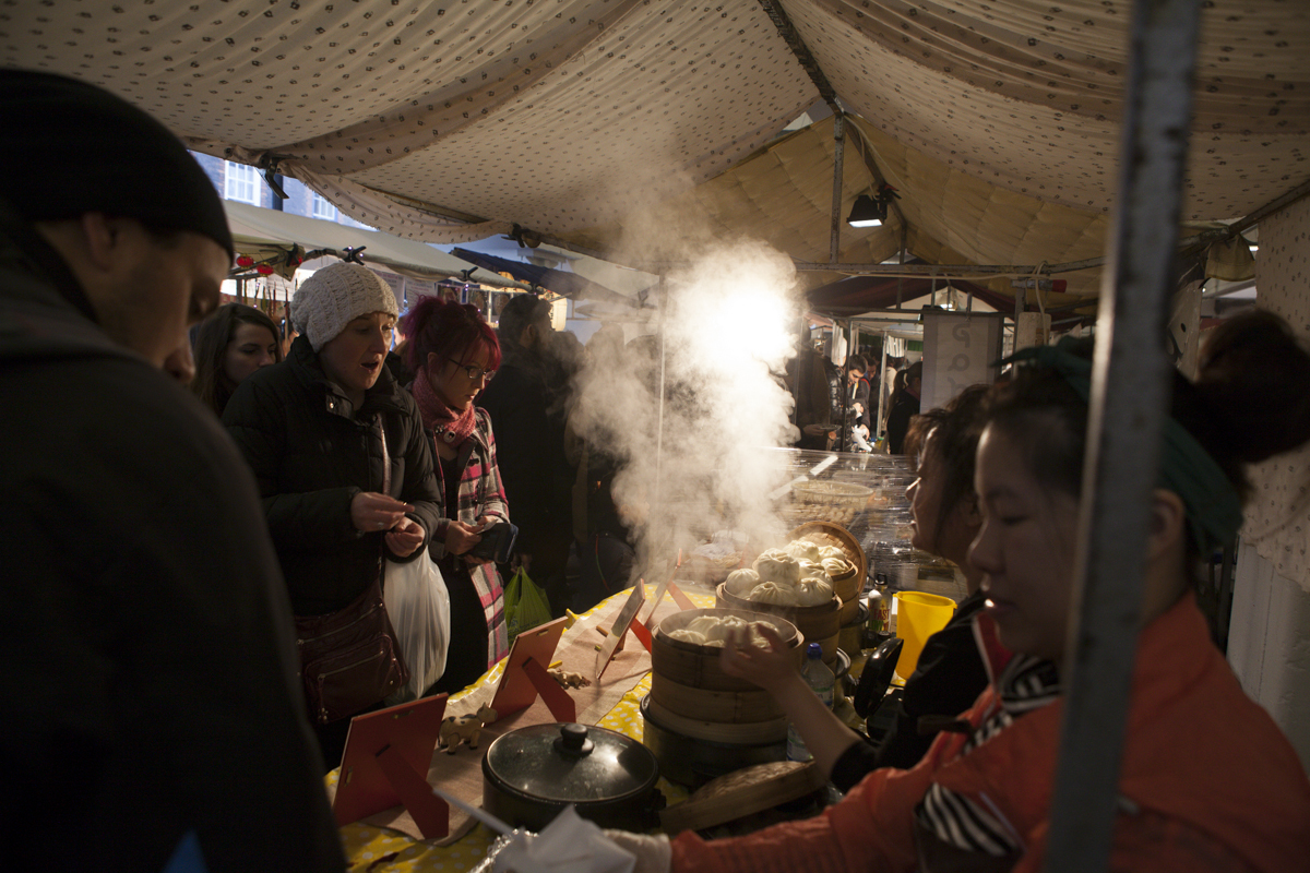 One of the many food vendors selling a the market. There were reperesentations of a wide variety of cuisine from Middle Eastern, Asian as well as many other varieties.