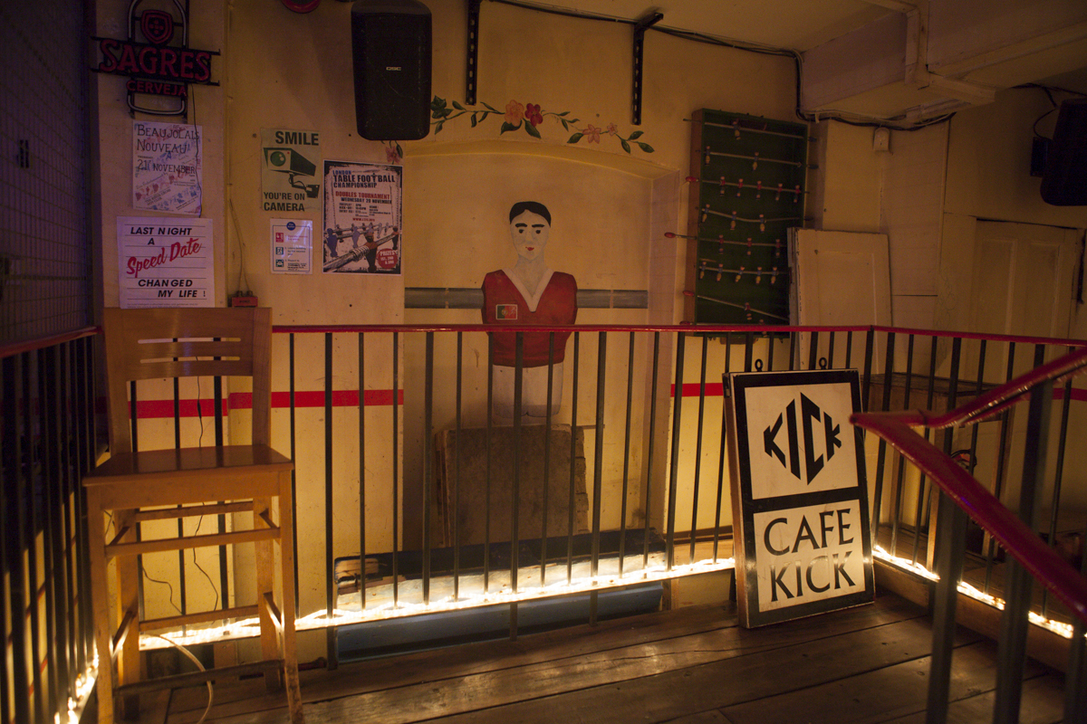 We caught the game at a bar called cafe kick.