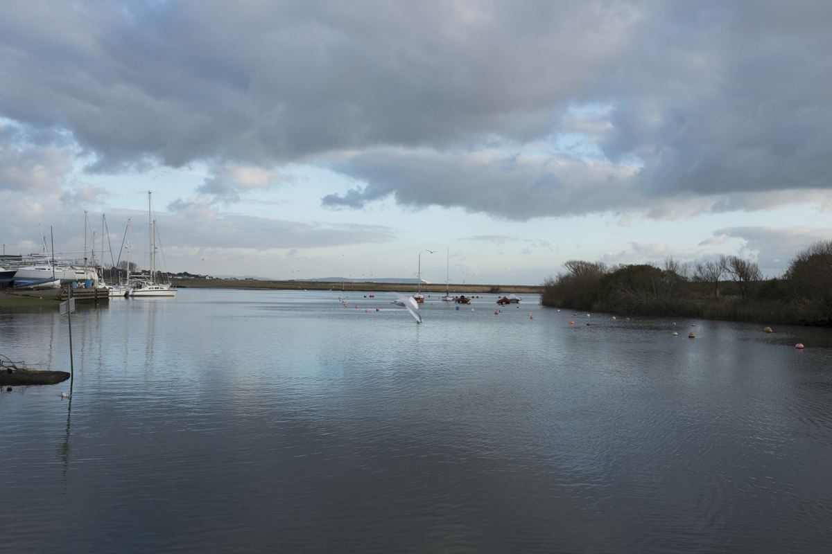 Across the harbor you can faintly make out the Ile of Wight.