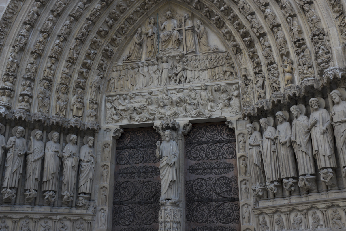 This is the facade of Notre Dame Cathedral.