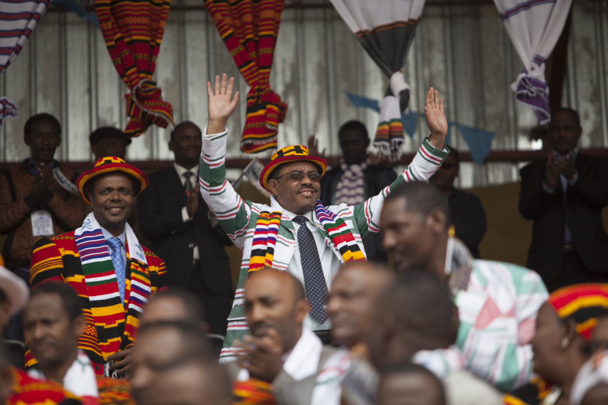  Hailemariam Dessalign is pictured during the 50 year anniversary celebration of the formation of Arba Minch town, part of the Southerm Nation’s Nationalities and Peoples region of Ethiopia, on September 6 2014. Arba Minch celebrated it’s 50th birthd