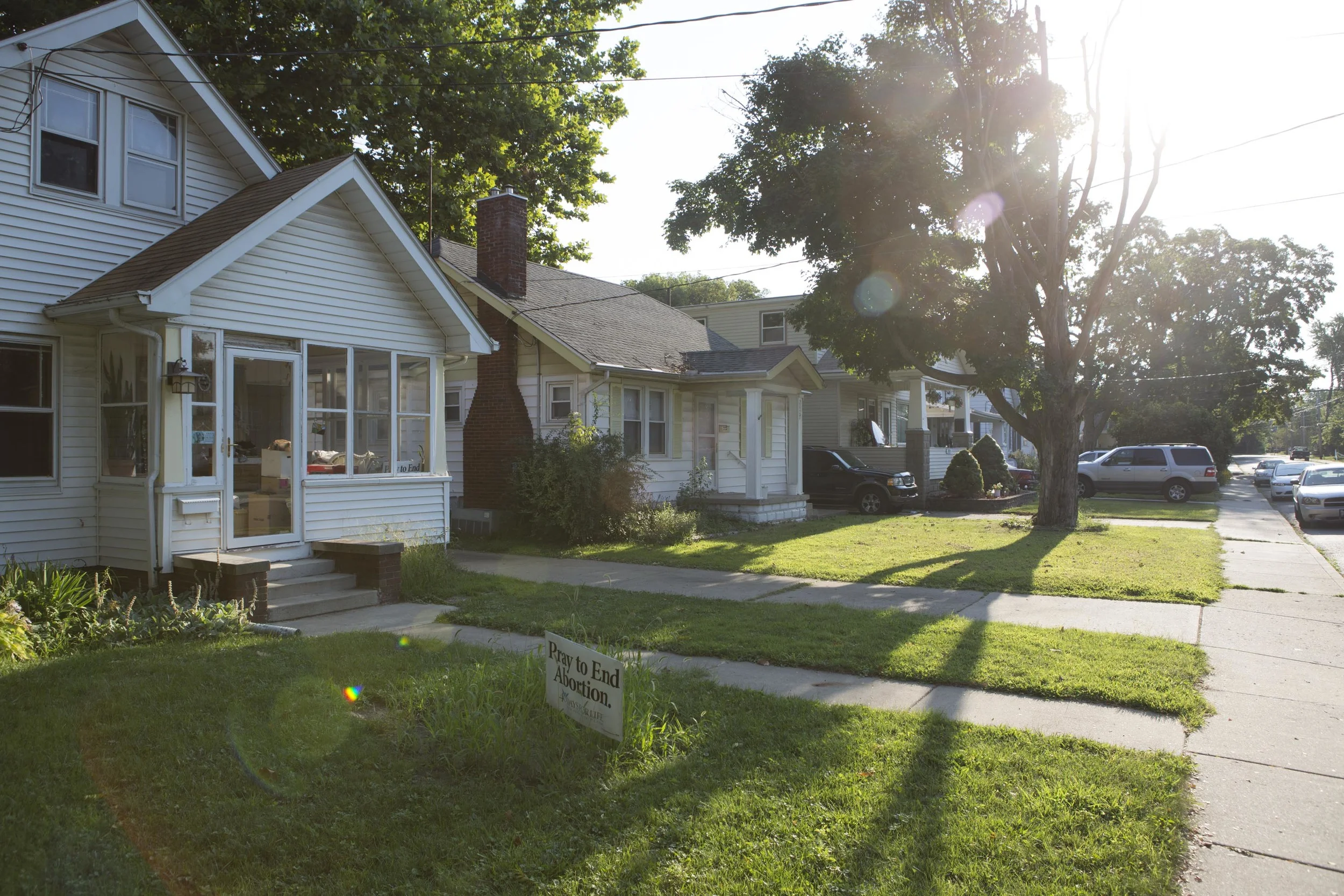 Mom's street, how one know they are back in Central Illinois..