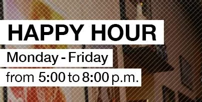 Happy Hour (17:00 - 20:00 Mon to Fri)