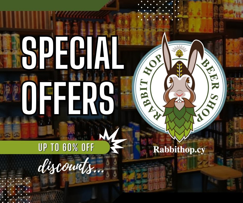 Our online beer shop Rabbit Hop has some cool SPECIAL OFFERS 💥 that you might want to check 😎
...up to 60% OFF on selected beers.

Just visit 👇🍻
https://rabbithop.cy/collections/special-offers
.
.
.
#RabbitHopDeals #CraftBeerLovers #SpecialOffers