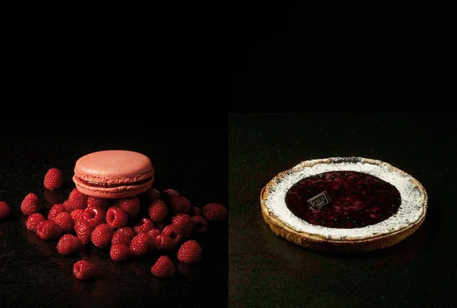 Macaron framboise - tarte aux cerises (a.k.a. cherry pie)