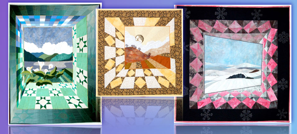 Landscape quilts, 3d. quilts, pictorial textile art