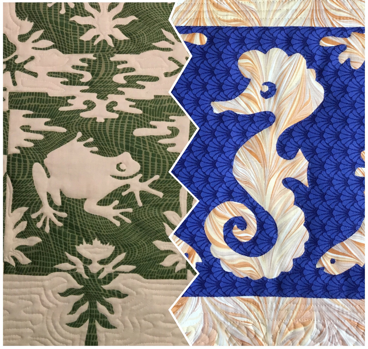 Frog and seahorse pattern