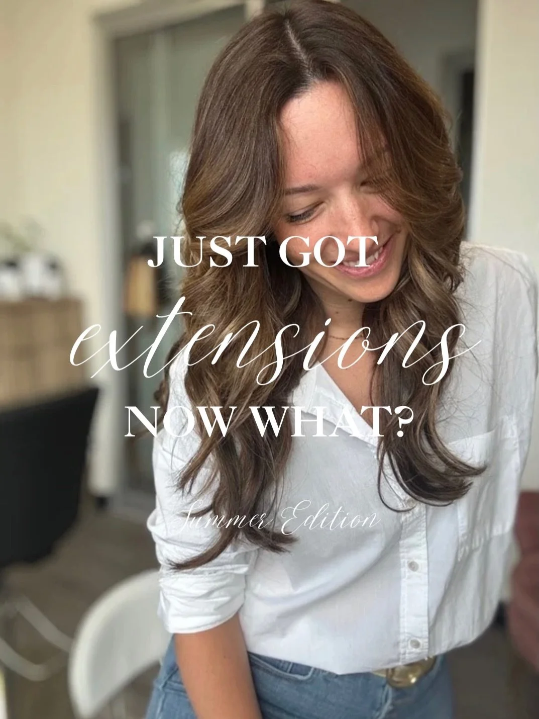 The fastest way to ruin a $2,000 set of extensions? Summer vacation.

Every year I see beautiful extension hair take an unnecessary beating from chlorine, saltwater, sunscreen, and a little too much vacation fun.

The good news? Most summer extension