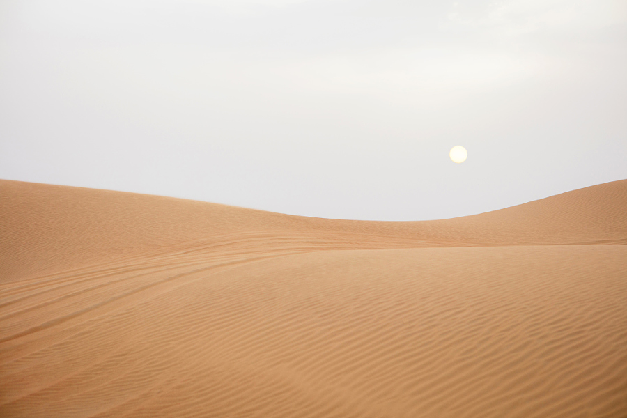 Sunset over the desert