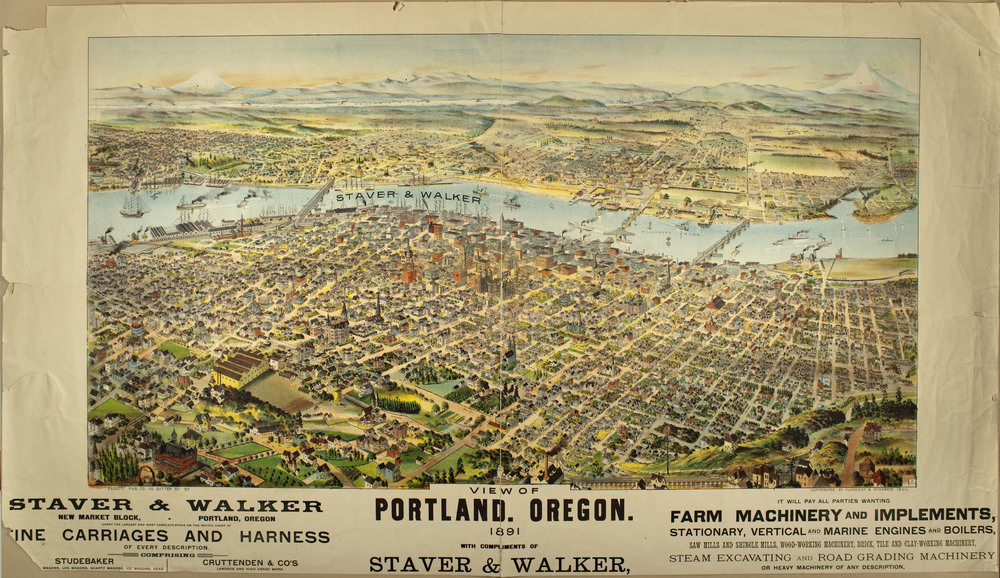 The Lents Neighborhood, Tile Portland Oregon Area Map