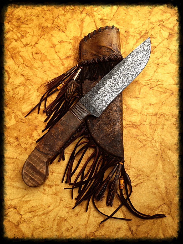 SOLD French Pistol Grip Belt Knife